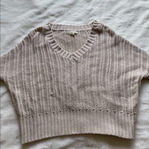 Cream Cropped Aeropostale sweater